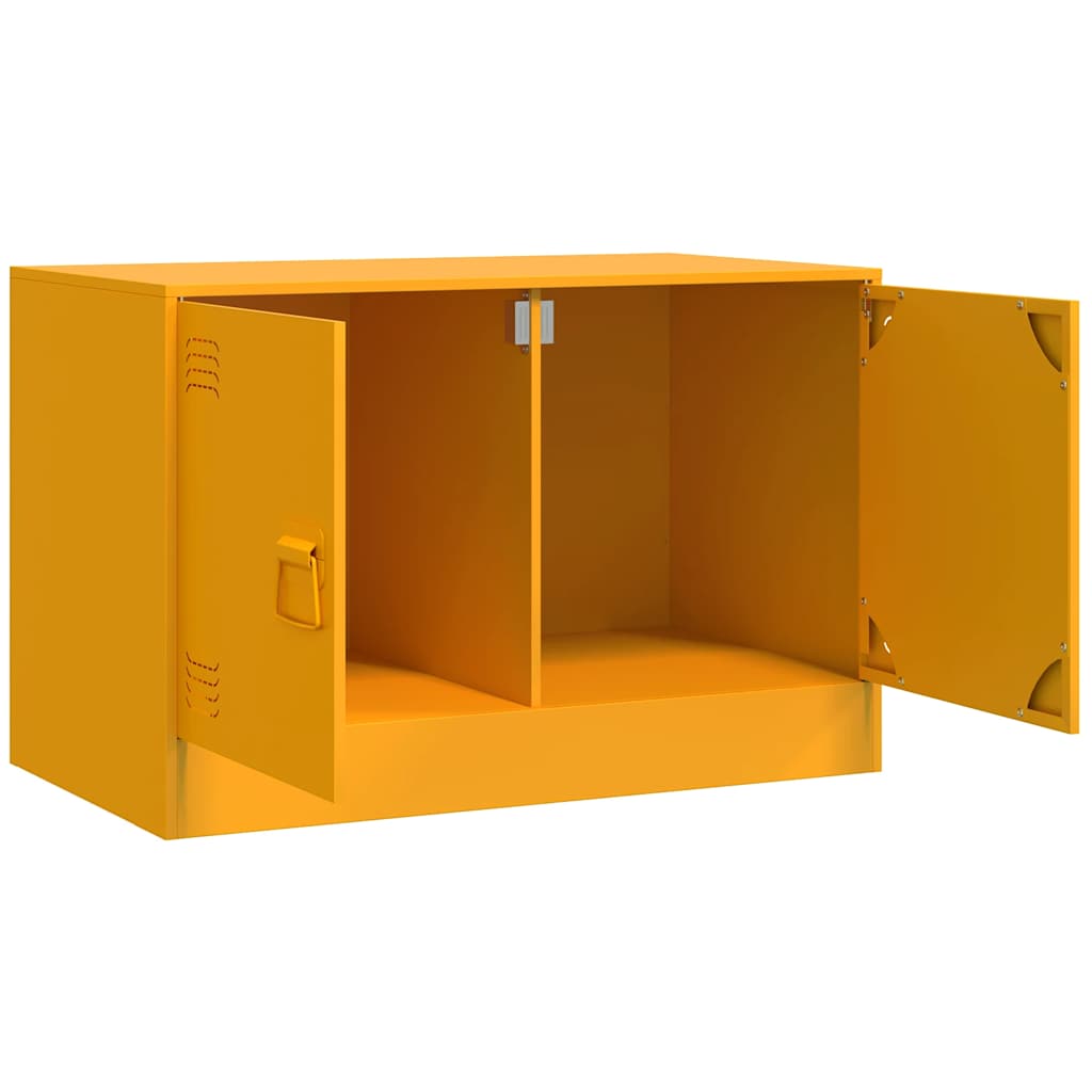 Mobili TV 2 pz Giallo Senape 67x39x44 cm in Acciaio | homemem39