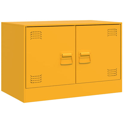 Mobili TV 2 pz Giallo Senape 67x39x44 cm in Acciaio | homemem39