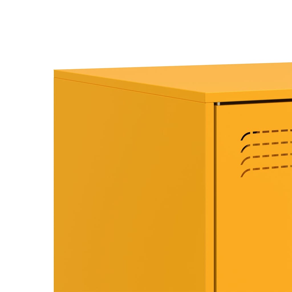 Mobili TV 2 pz Giallo Senape 67x39x44 cm in Acciaio | homemem39