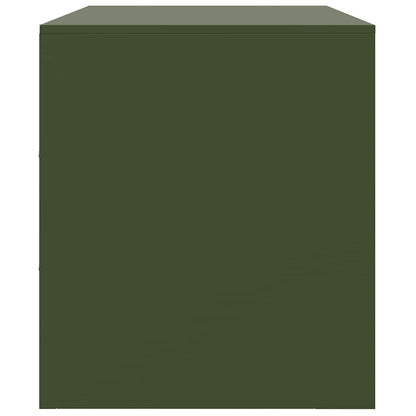 Mobile TV Verde Oliva 67x39x44 cm in Acciaio - homemem39