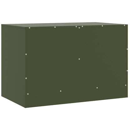 Mobile TV Verde Oliva 67x39x44 cm in Acciaio - homemem39