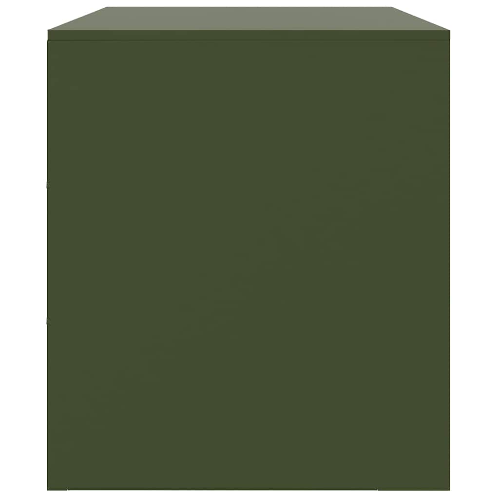 Mobili TV 2 pz Verde Oliva 67x39x44 cm in Acciaio
