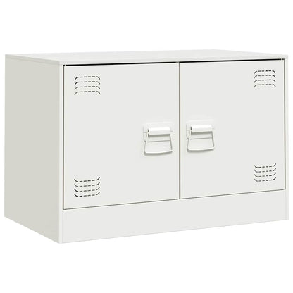 Mobile Porta TV Bianco 67x39x44 cm in Acciaio - homemem39