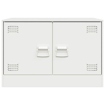 Mobile Porta TV Bianco 67x39x44 cm in Acciaio
