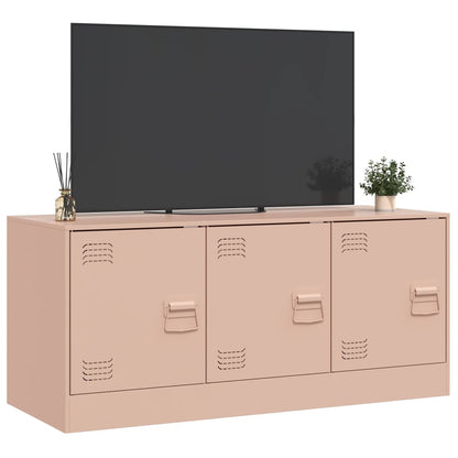 Mobile Porta TV Rosa 99x39x44 cm in Acciaio - homemem39