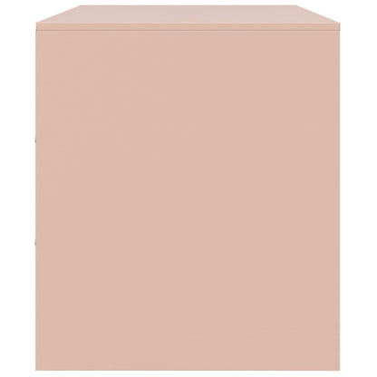 Mobile Porta TV Rosa 99x39x44 cm in Acciaio - homemem39