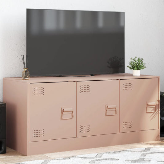 Mobile Porta TV Rosa 99x39x44 cm in Acciaio - homemem39