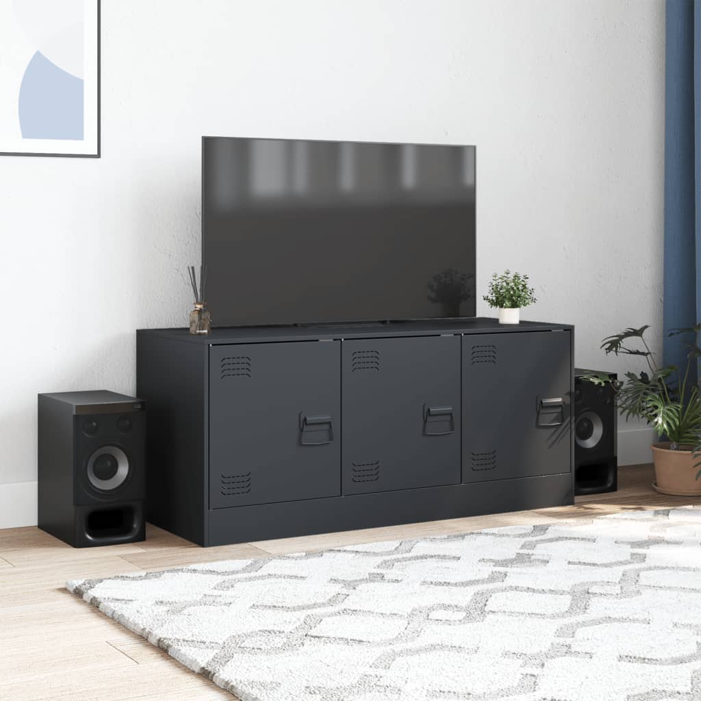 Mobile Porta TV Antracite 99x39x44 cm in Acciaio | homemem39