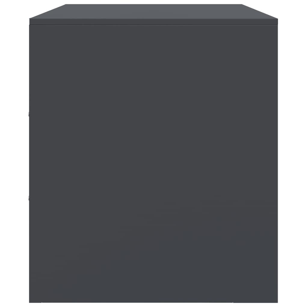 Mobile Porta TV Antracite 99x39x44 cm in Acciaio - homemem39