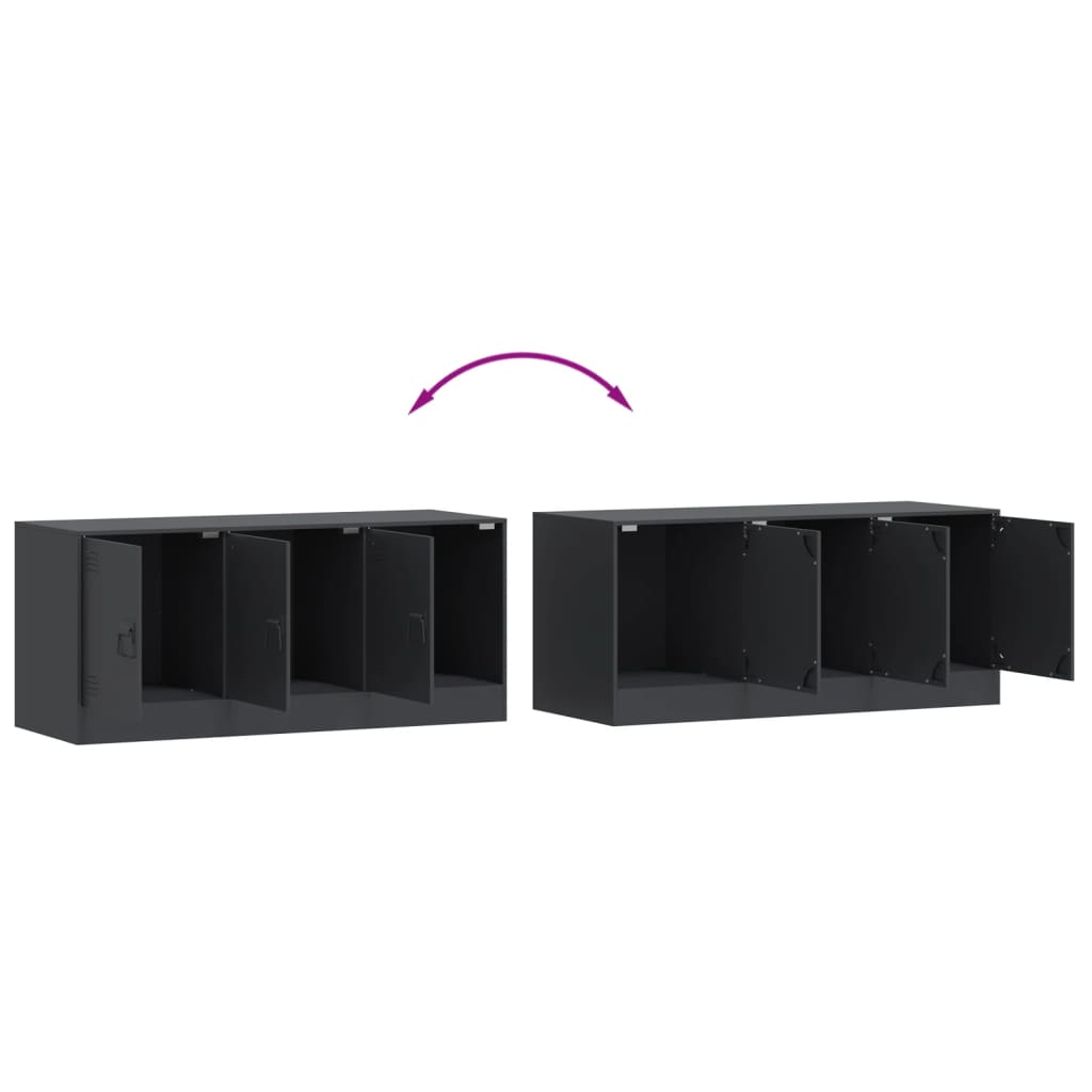 Mobile Porta TV Antracite 99x39x44 cm in Acciaio | homemem39