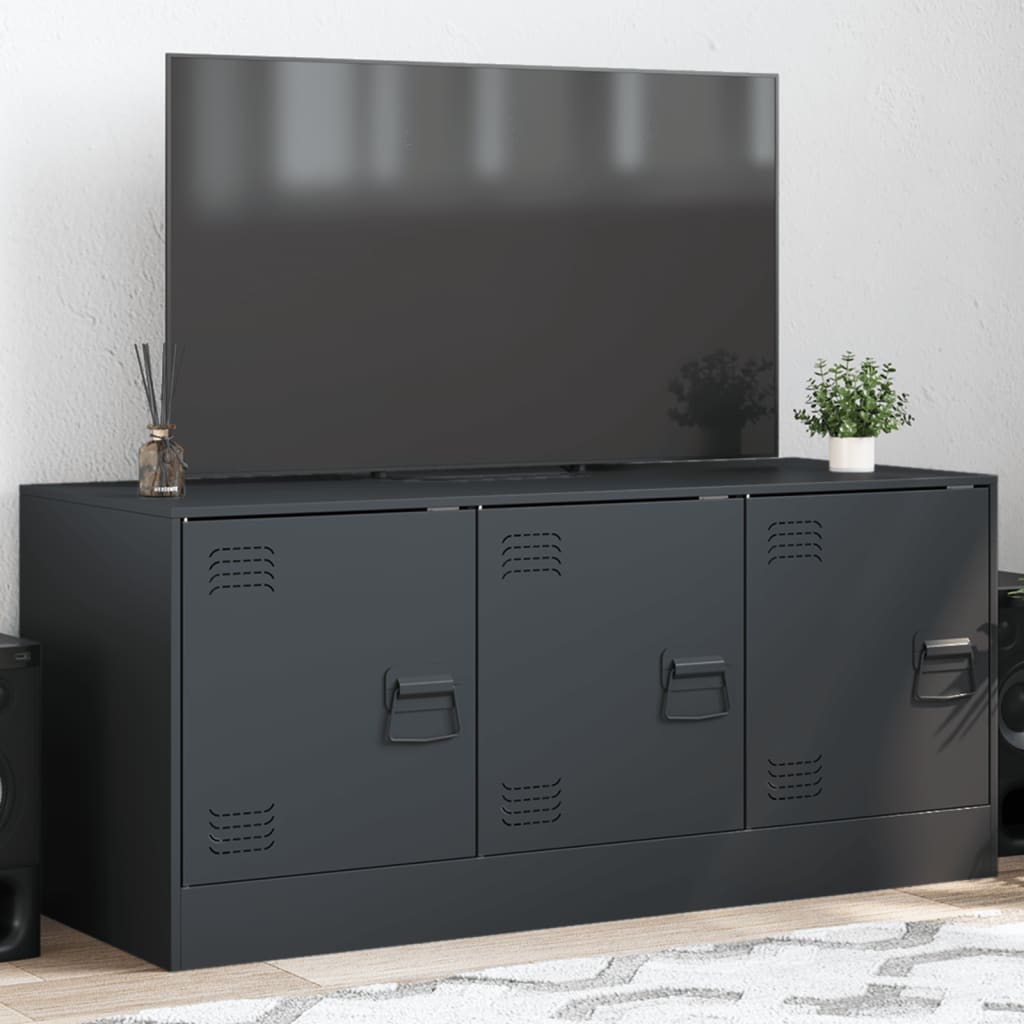 Mobile Porta TV Antracite 99x39x44 cm in Acciaio | homemem39