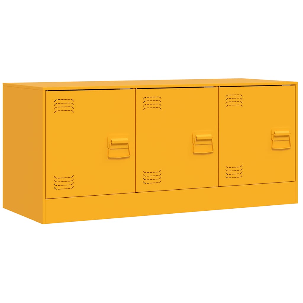 Mobile Porta TV Giallo Senape 99x39x44 cm in Acciaio | homemem39