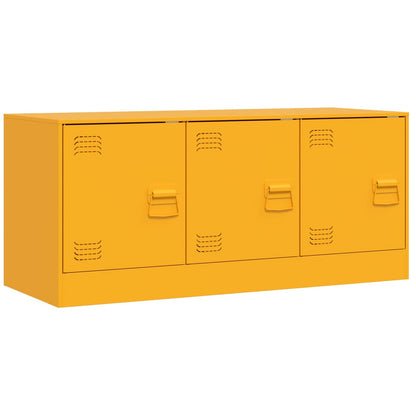 Mobile Porta TV Giallo Senape 99x39x44 cm in Acciaio - homemem39