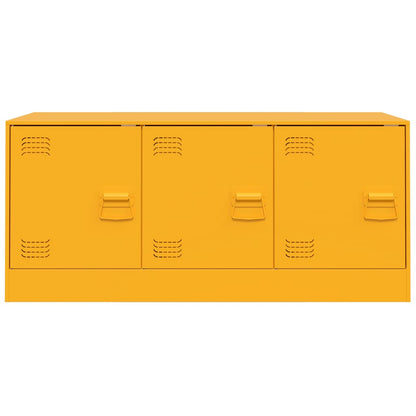 Mobile Porta TV Giallo Senape 99x39x44 cm in Acciaio - homemem39