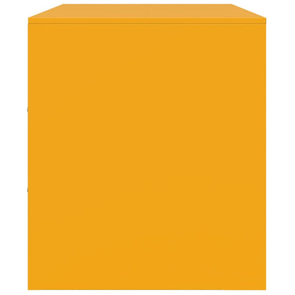 Mobile Porta TV Giallo Senape 99x39x44 cm in Acciaio - homemem39