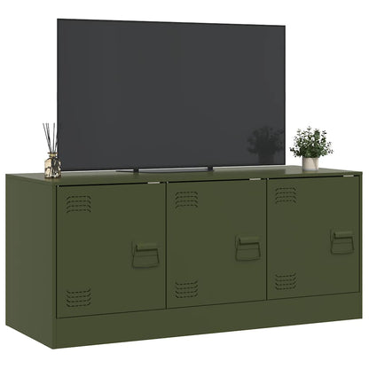 Mobile TV Verde Oliva 99x39x44 cm in Acciaio | homemem39
