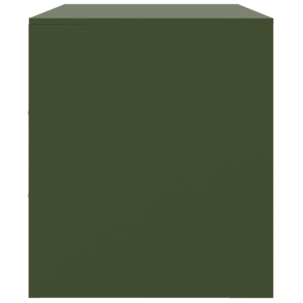 Mobile TV Verde Oliva 99x39x44 cm in Acciaio - homemem39