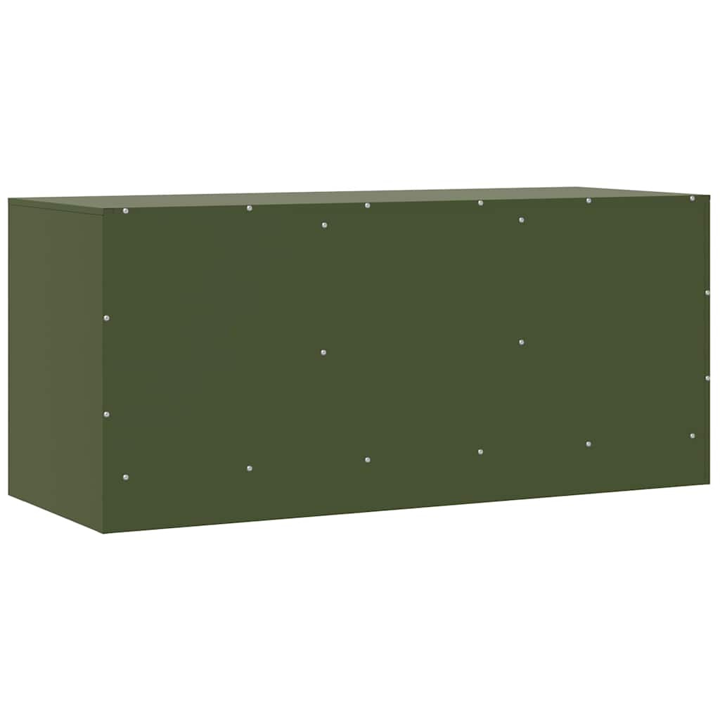 Mobile TV Verde Oliva 99x39x44 cm in Acciaio | homemem39