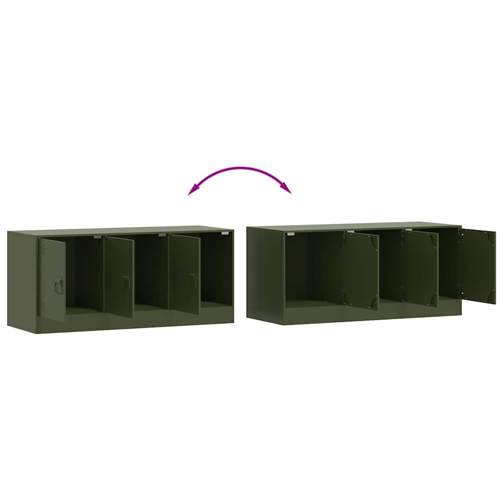 Mobile TV Verde Oliva 99x39x44 cm in Acciaio | homemem39