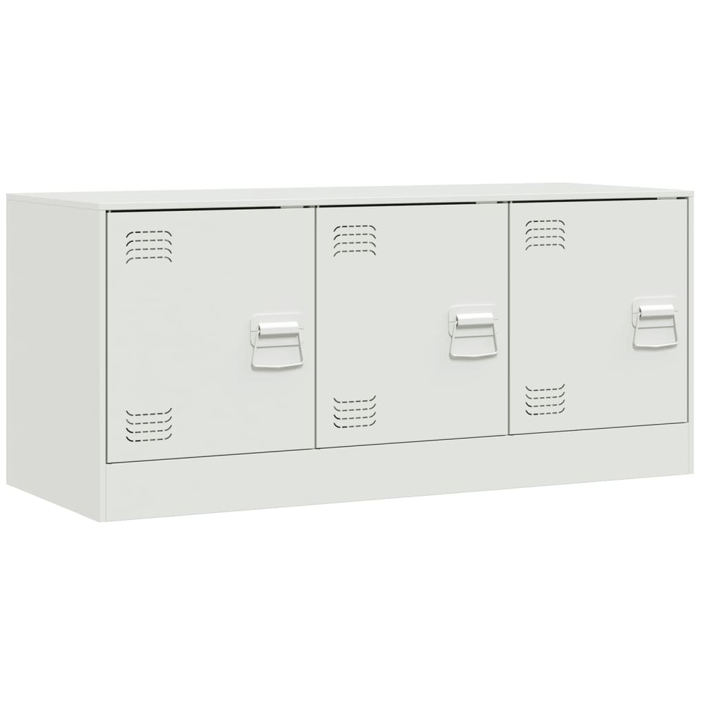 Mobile Porta TV Bianco 99x39x44 cm in Acciaio | homemem39