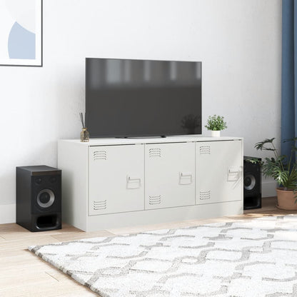 Mobile Porta TV Bianco 99x39x44 cm in Acciaio | homemem39