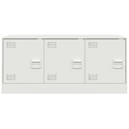 Mobile Porta TV Bianco 99x39x44 cm in Acciaio - homemem39