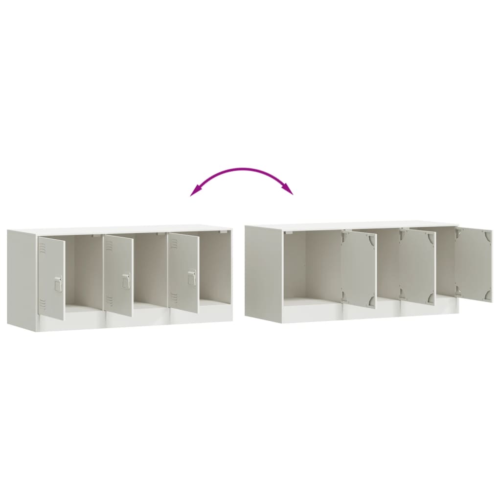Mobile Porta TV Bianco 99x39x44 cm in Acciaio | homemem39
