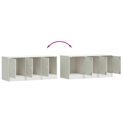Mobile Porta TV Bianco 99x39x44 cm in Acciaio | homemem39