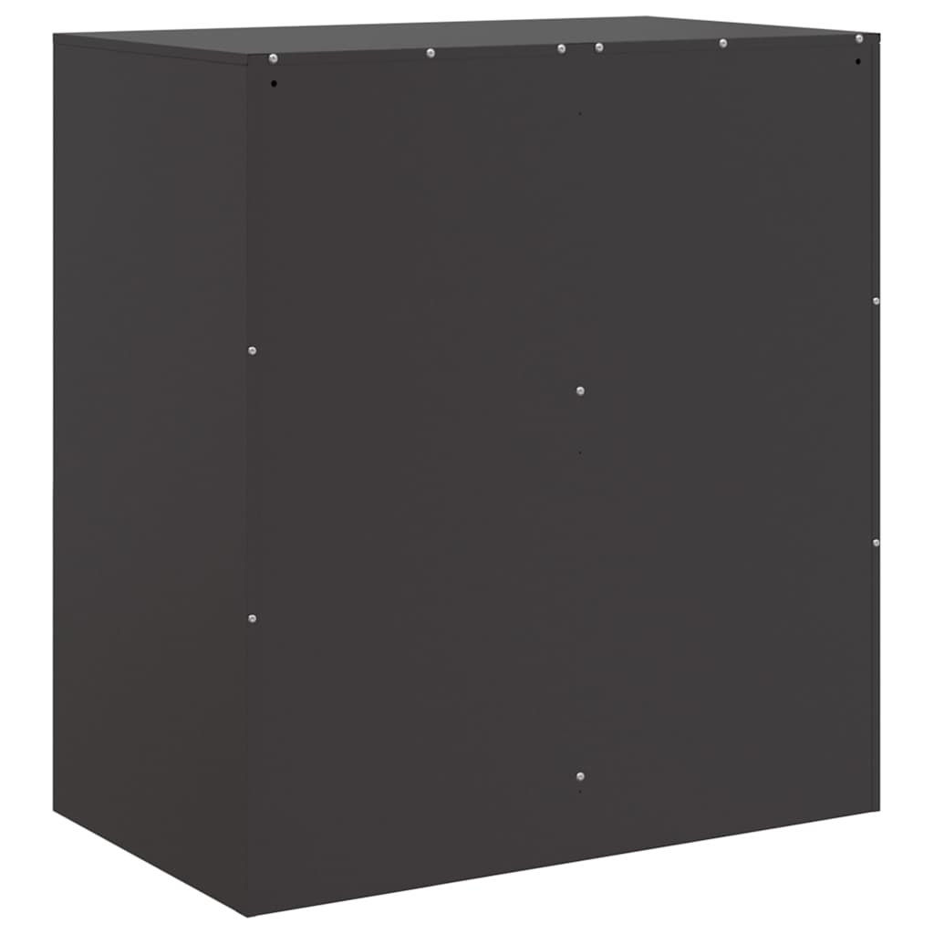 Credenza Nera 67x39x73 cm in Acciaio - homemem39