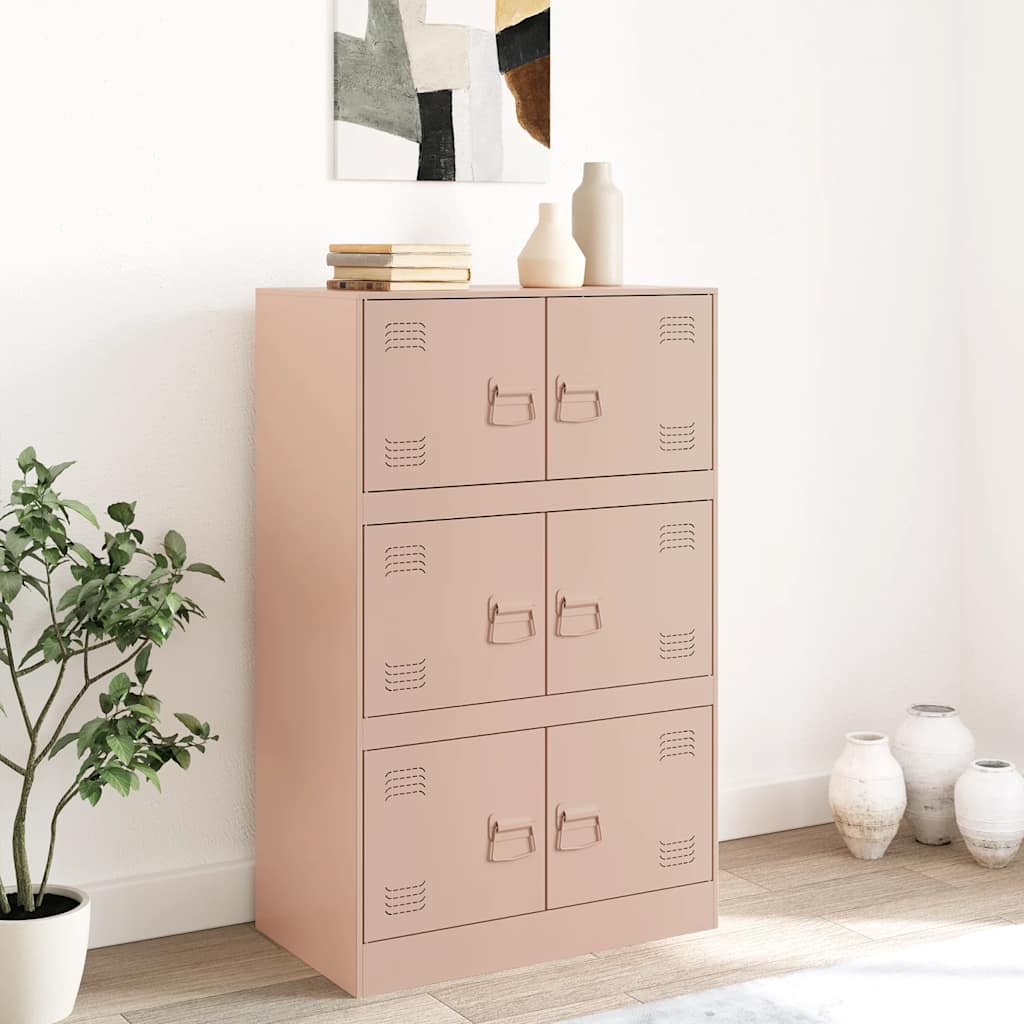 Credenza Rosa 67x39x107 cm in Acciaio - homemem39