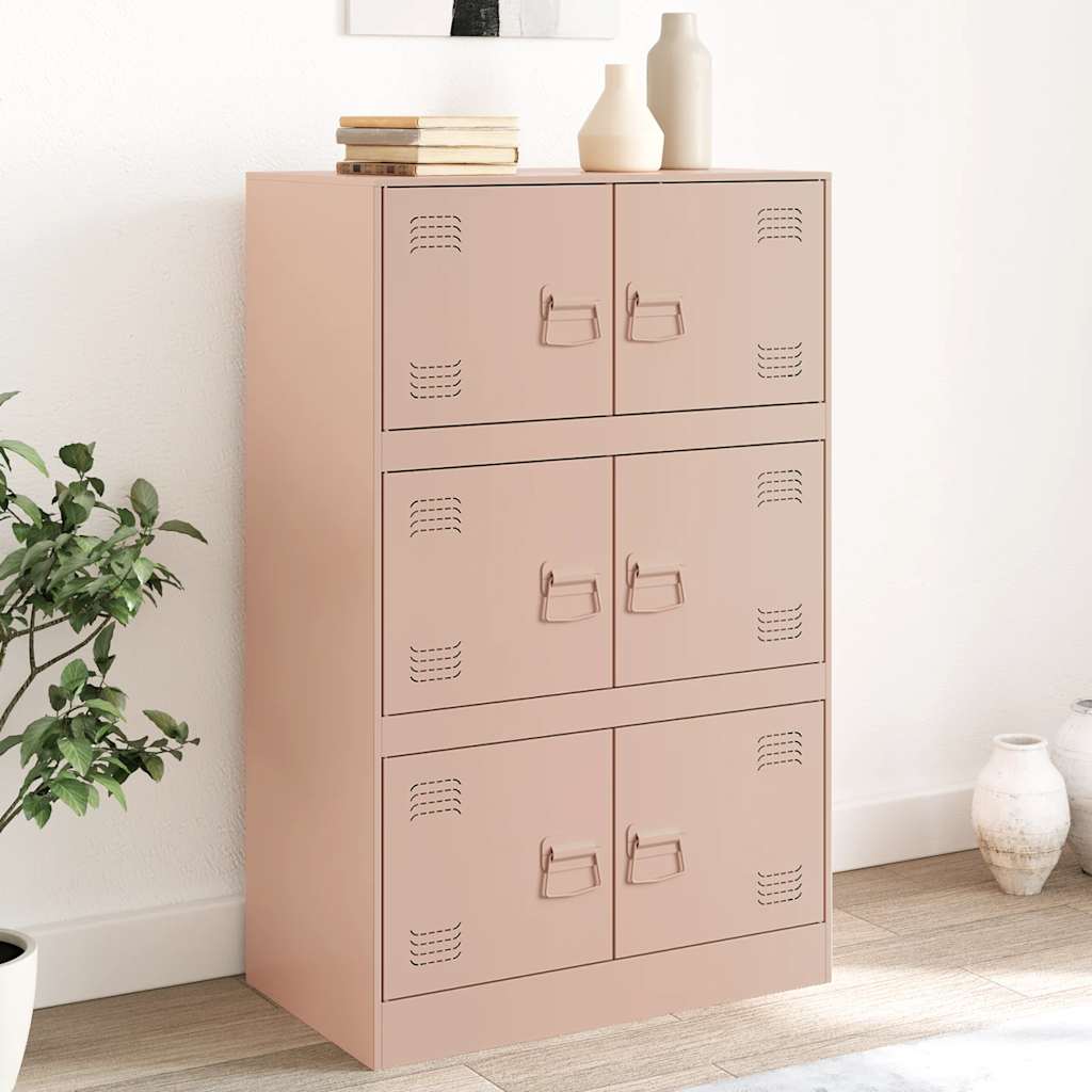 Credenza Rosa 67x39x107 cm in Acciaio - homemem39