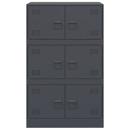 Credenza Antracite 67x39x107 cm in Acciaio - homemem39