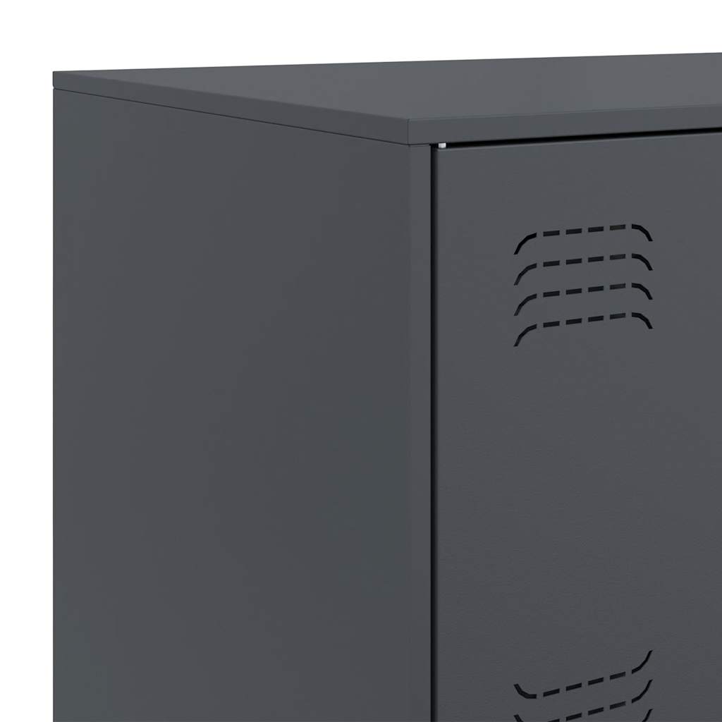 Credenza Antracite 67x39x107 cm in Acciaio - homemem39