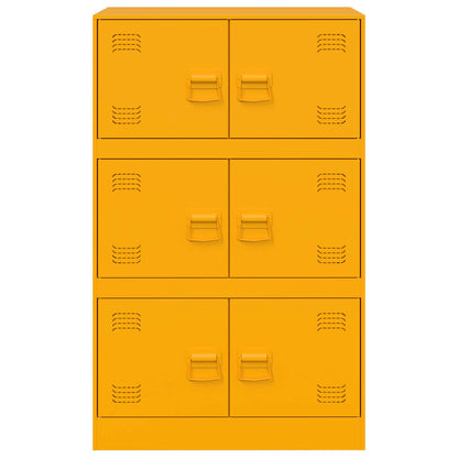 Credenza Giallo Senape 67x39x107 cm in Acciaio - homemem39