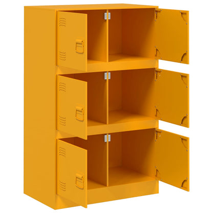 Credenza Giallo Senape 67x39x107 cm in Acciaio - homemem39