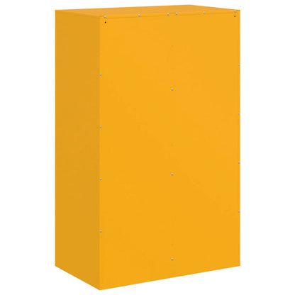 Credenza Giallo Senape 67x39x107 cm in Acciaio - homemem39