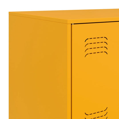 Credenza Giallo Senape 67x39x107 cm in Acciaio - homemem39