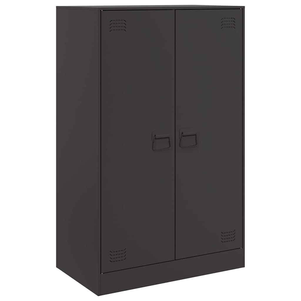 Credenza Nera 67x39x107 cm in Acciaio - homemem39
