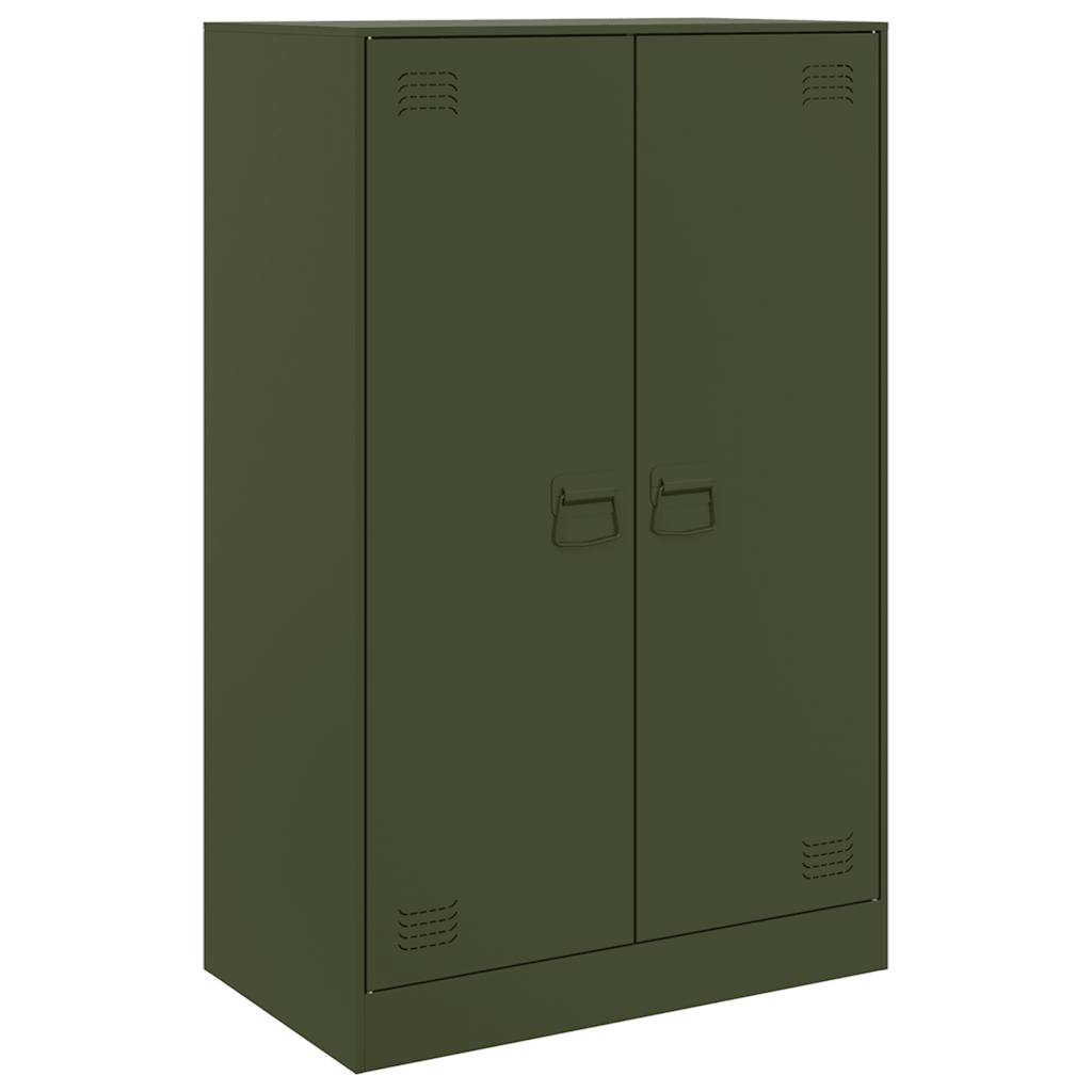 Credenza Verde Oliva 67x39x107 cm in Acciaio