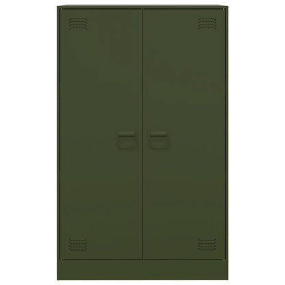 Credenza Verde Oliva 67x39x107 cm in Acciaio