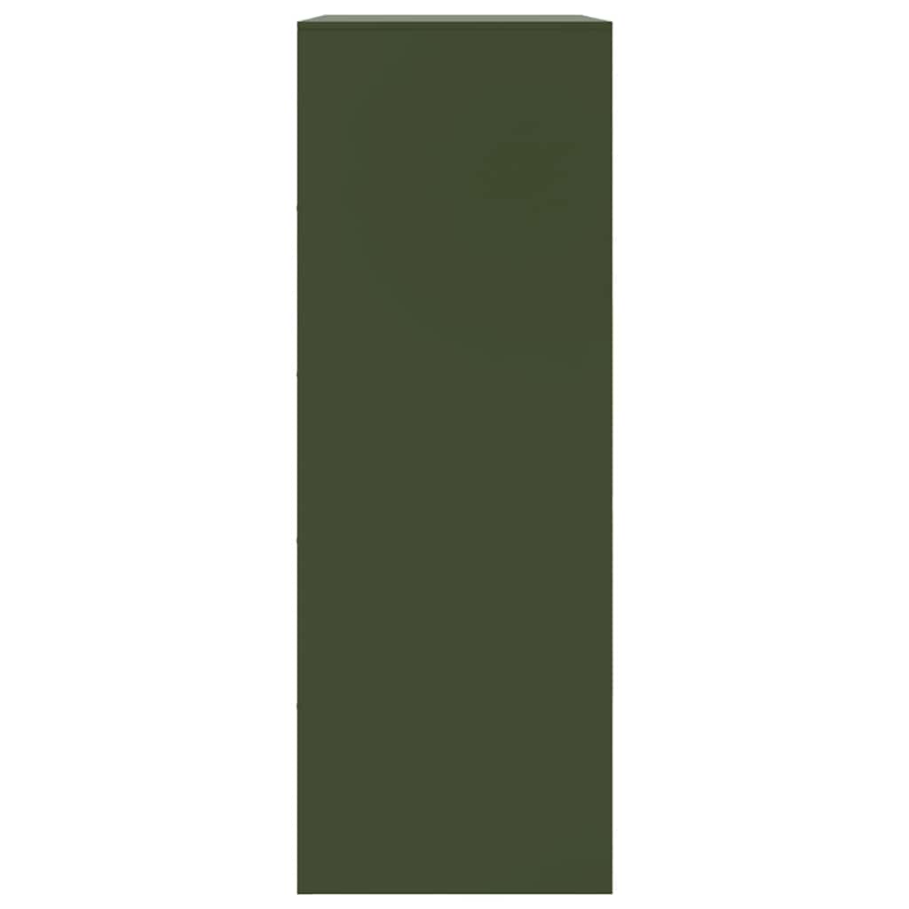 Credenza Verde Oliva 67x39x107 cm in Acciaio