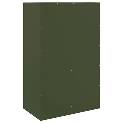 Credenza Verde Oliva 67x39x107 cm in Acciaio
