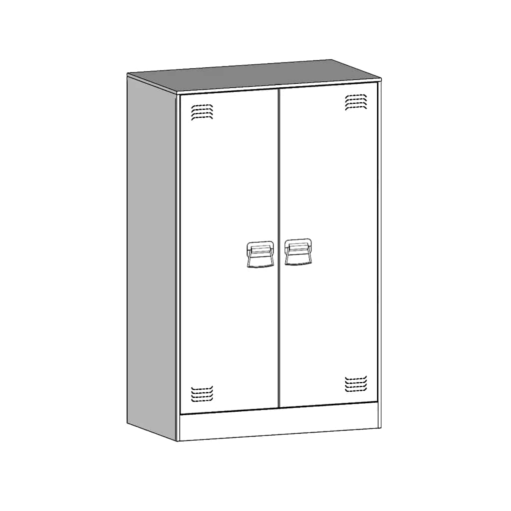 Credenza Verde Oliva 67x39x107 cm in Acciaio