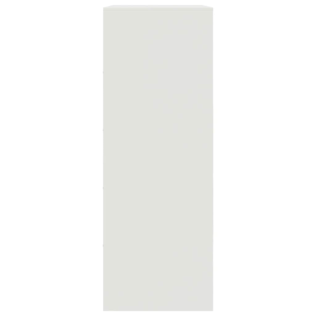 Credenza Bianca 67x39x107 cm in Acciaio - homemem39