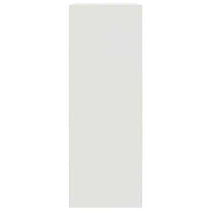 Credenza Bianca 67x39x107 cm in Acciaio - homemem39