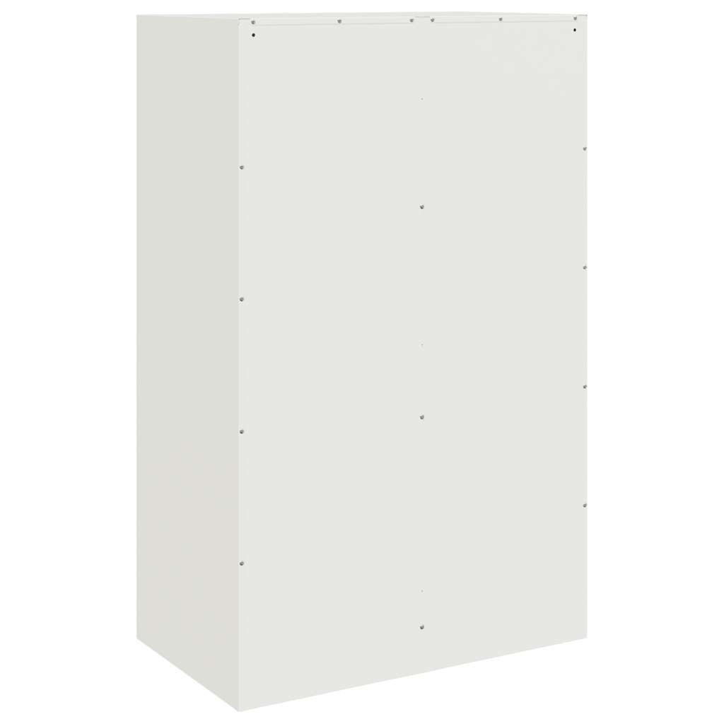 Credenza Bianca 67x39x107 cm in Acciaio - homemem39