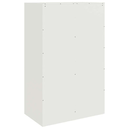 Credenza Bianca 67x39x107 cm in Acciaio - homemem39