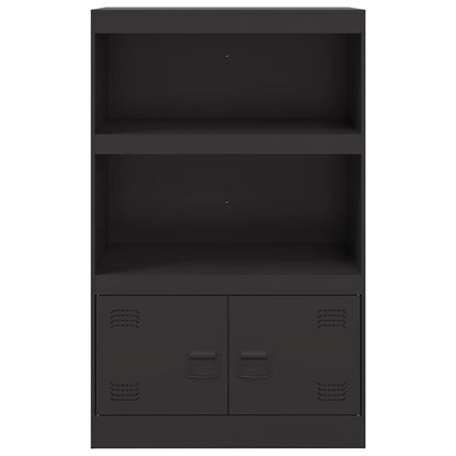 Credenza Nera 67x39x107 cm in Acciaio - homemem39