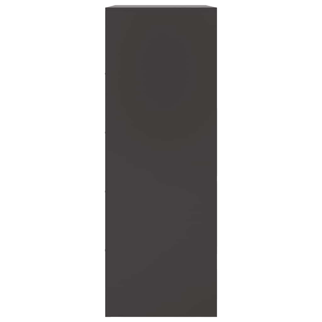 Credenza Nera 67x39x107 cm in Acciaio - homemem39