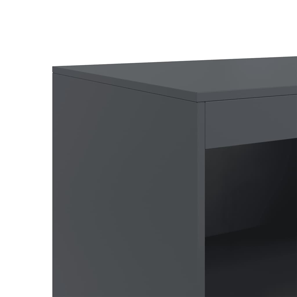 Credenza Antracite 67x39x107 cm in Acciaio - homemem39